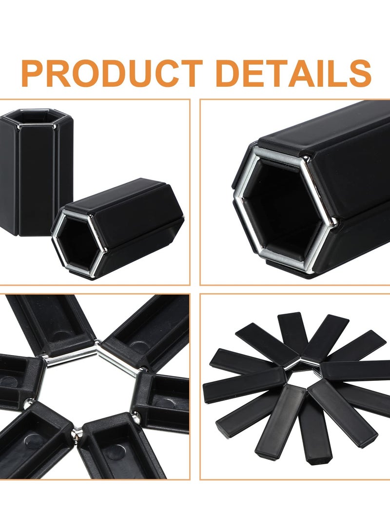 Creative Folding Heat Insulation Pad 7.5 in Foldable Trivet Mats Non Slip Heat Insulating Placemat Compact Expandable Holders for Hot Dish Pot Bowl Teapot Kitchen Restaurant Dinner, 8 Pcs - Image 2